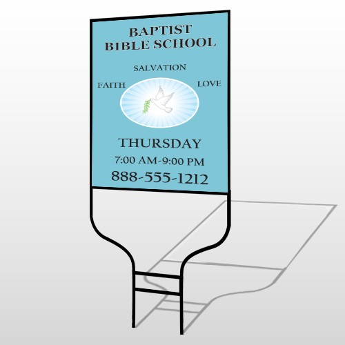 Bibledove 162 Round Rod Sign