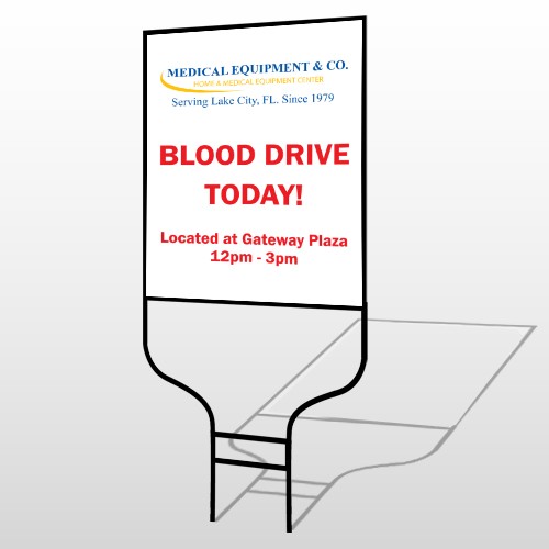 Blood Drive 330 Round Rod Sign