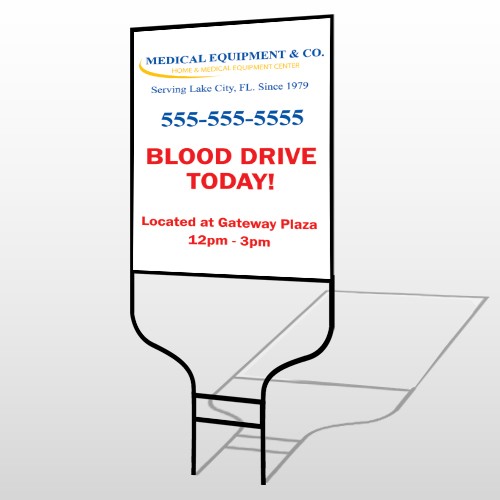 Blood Drive 97 Round Rod Sign