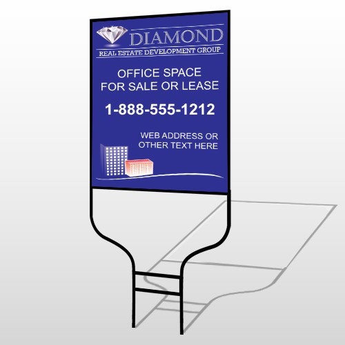 Blue Diamond 656 Round Rod Sign