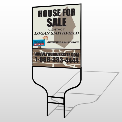 Brown House For Sale 860 Round Rod Sign