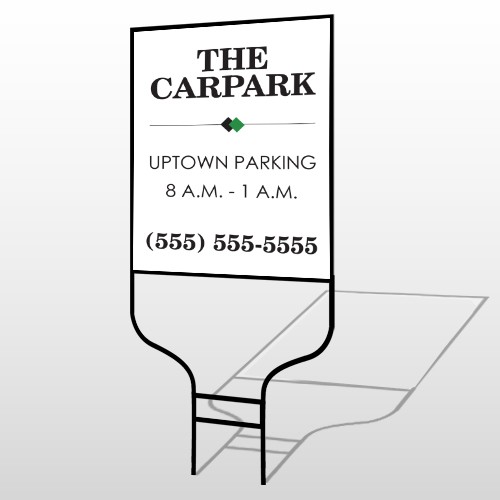 Car Park 122 Round Rod Sign