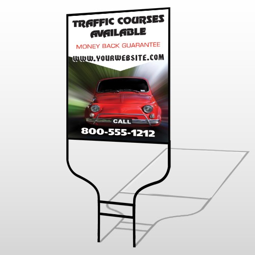 Car Traffic 153 Round Rod Sign