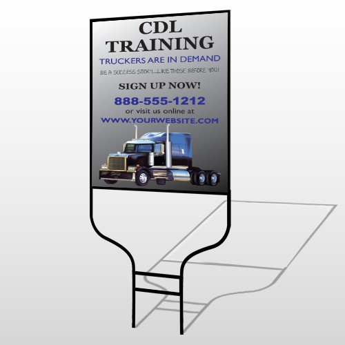 CDL Training 155 Round Rod Sign
