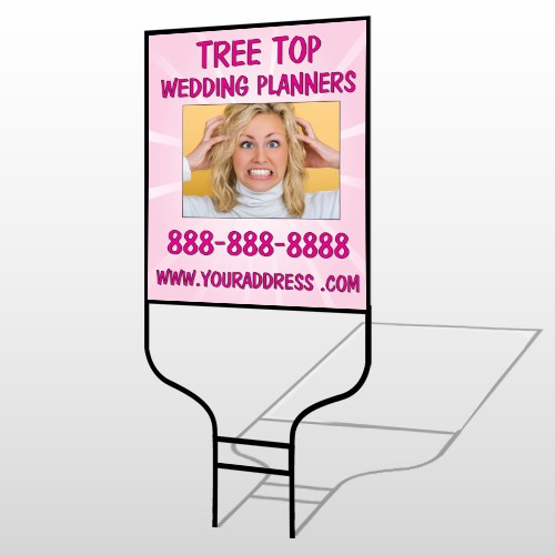 Crazy Wedding 411 Round Rod Sign