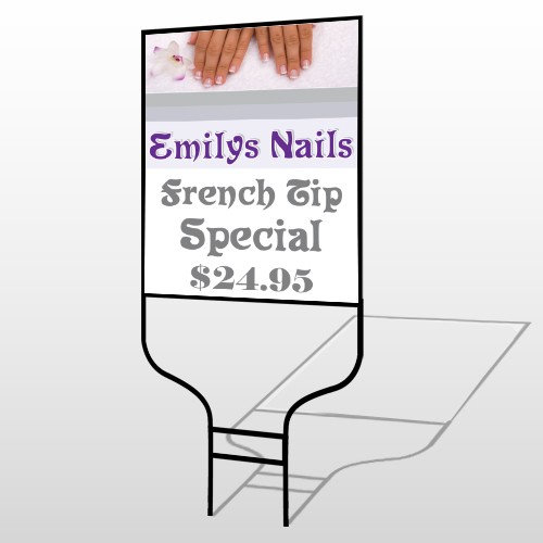 Flower Hands 295 Round Rod Sign