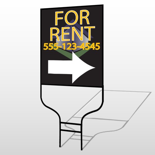For Rent Corner 703 Round Rod Sign