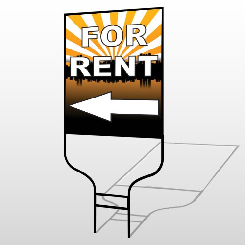 For Rent 720 Round Rod Sign