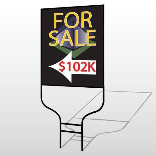 For Sale Corner 704 Round Rod Sign