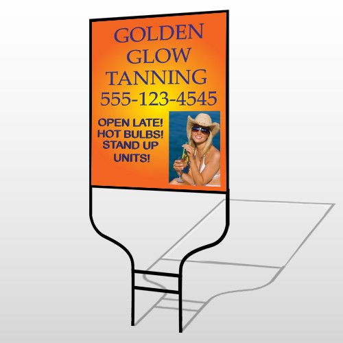 Golden Glow 491 Round Rod Sign