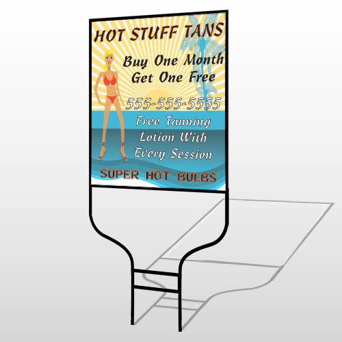 Hot Beach Tan 299 Round Rod Sign