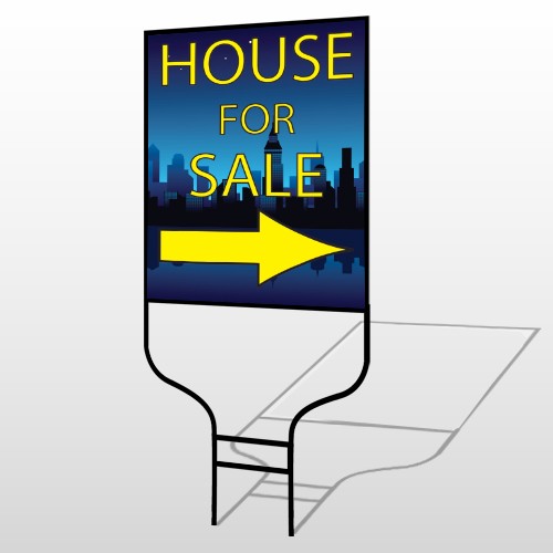 House Sale Night City 713 Round Rod Sign