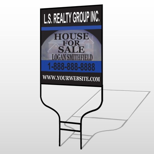 House Snow Globe 852 Round Rod Sign