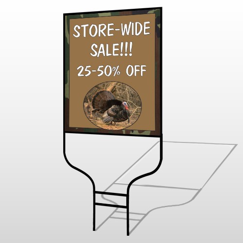 Hunt Turkey 409 Round Rod Sign