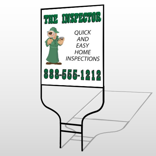 Inspector 245 Round Rod Sign