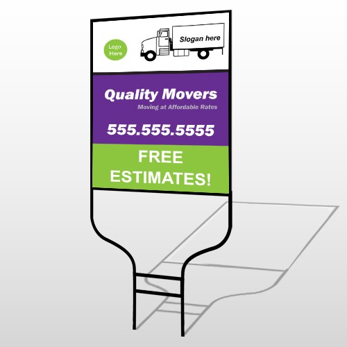 Moving Truck 293 Round Rod Sign