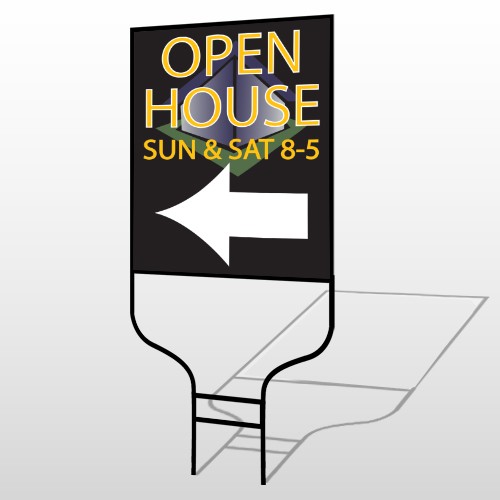 Open Corner 648 Round Rod Sign