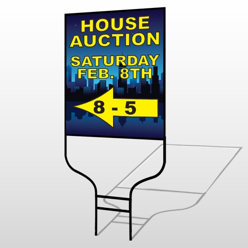 Open House Night City 708 Round Rod Sign