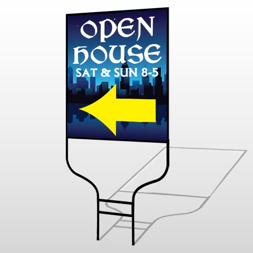 Open House Night City 706 Round Rod Sign