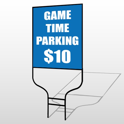 Parking 123 Round Rod Sign