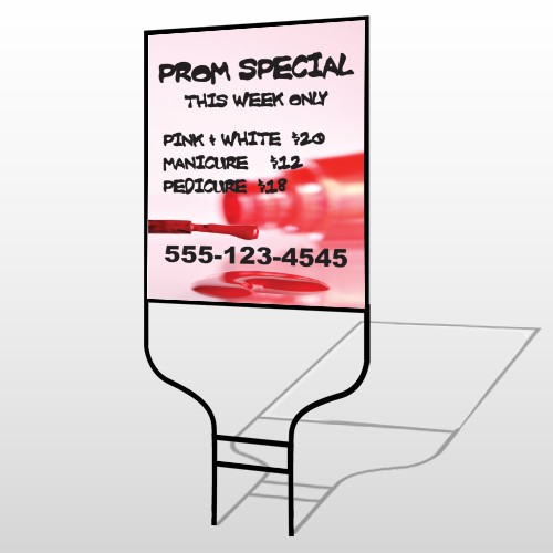 Pink Polish 486 Round Rod Sign