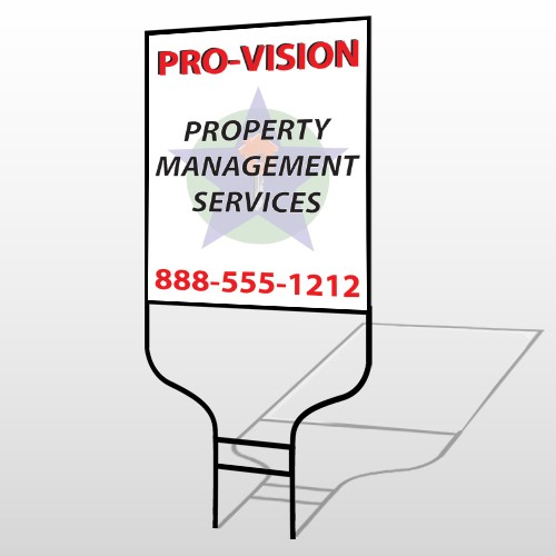 Property Management 247 Round Rod Sign