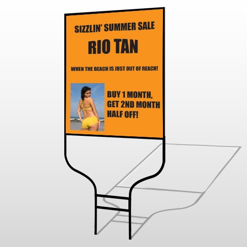 Rio Tan Beach 489 Round Rod Sign
