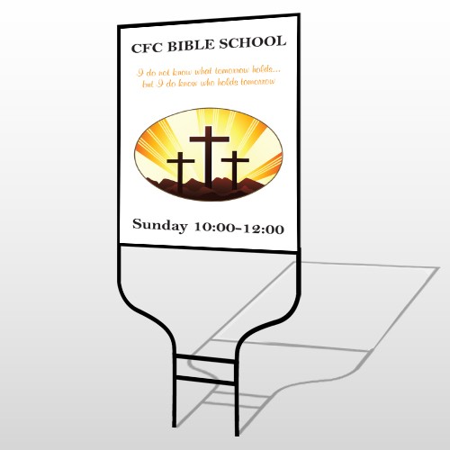 Shining Cross 161 Round Rod Sign