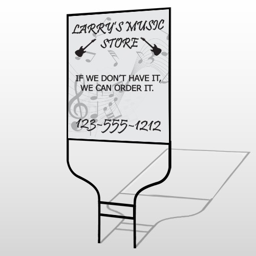 Silhouette Guitar 371 Round Rod Sign