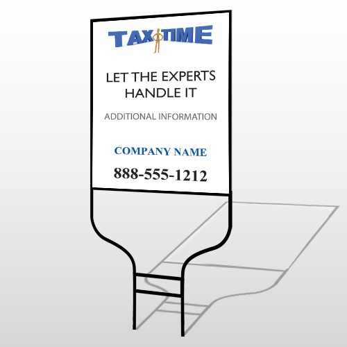 Tax Time 153 Round Rod Sign