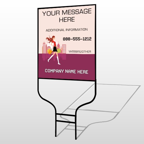 Fashion Shopping 179 Round Rod Sign