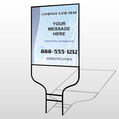 Finance Graph 175 Round Rod Sign