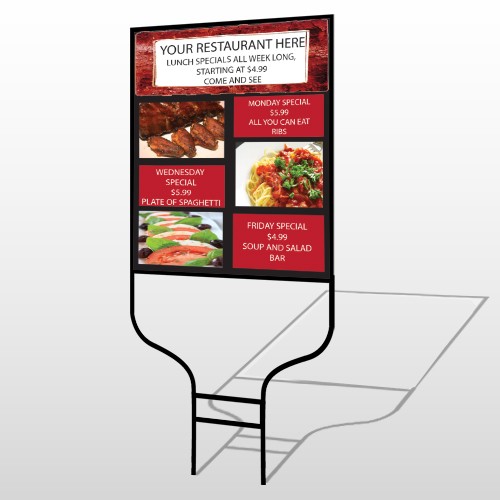 Restaurant Specials 370 Round Rod Sign