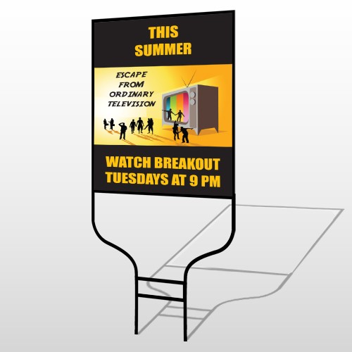 Television 525 Round Rod Sign