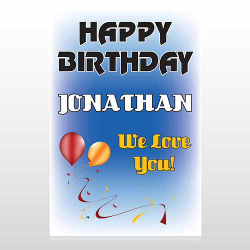 Red Orange B-Day 186 Custom Sign