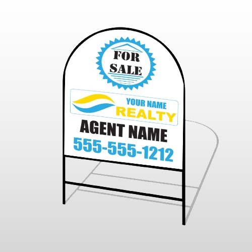 Blue Bottle Cap 658 H-Frame Arch Sign