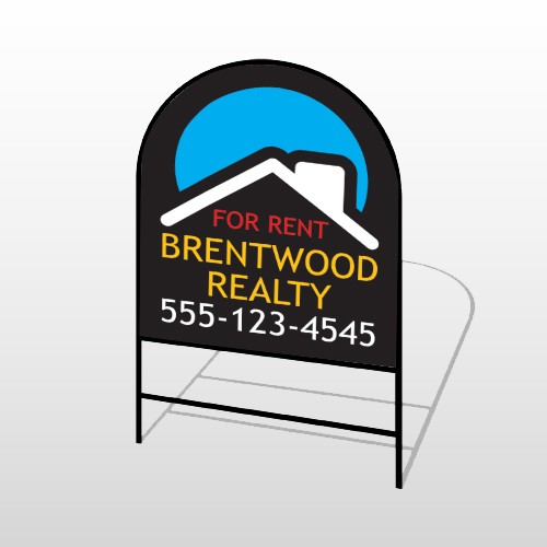 Blue Moon Roof Realty 568 H-Frame Arch Sign