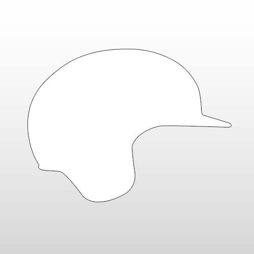 Baseball Helmet Floor Decals