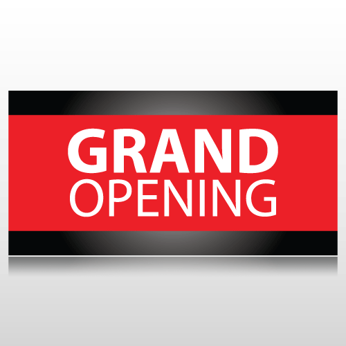 Black and Red Grand Opening Banner