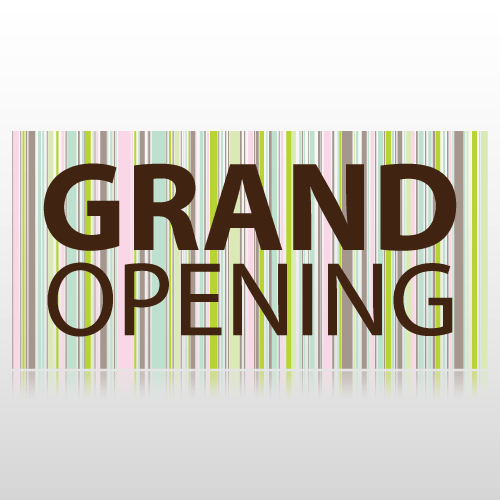 Colored Stripes Grand Opening Banner