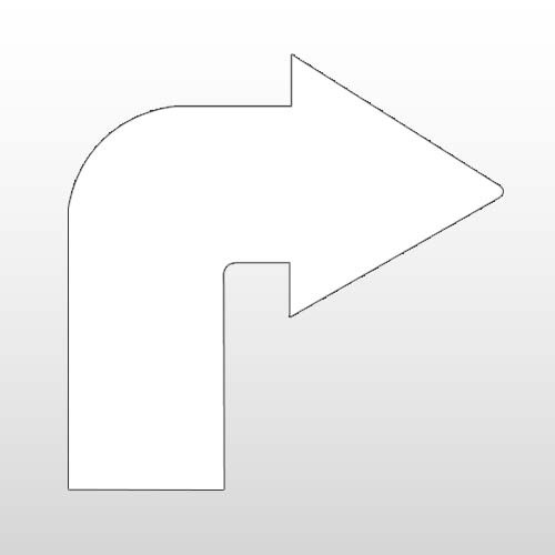 Curved Arrow RH Floor Decals