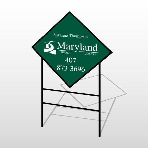 Maryland 6 H-Frame Diamond Sign