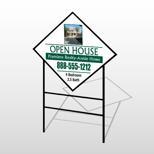 Open House 32 H-Frame Diamond Sign