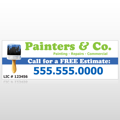 Blue Paint Brush 305 Custom Sign