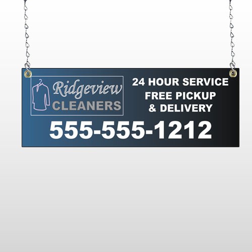 Dry Cleaners 24  Window Sign