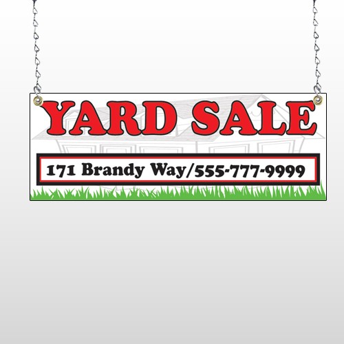 House In Grass 548 Window Sign
