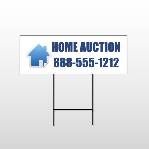 Blue House Auction 253 Wire Frame Sign