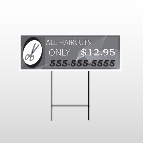 Scissor Cut 286 Wire Frame Sign