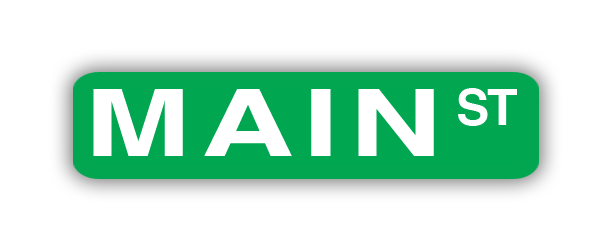 Replacement Street Sign Aluminum 6"H x 18"W Double Sided