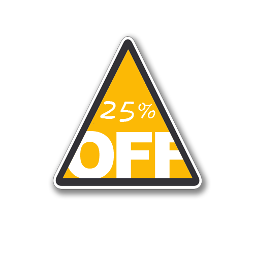 Replacement Corrugated Triangle Sign 24"H x 24"W for Rocket Stand